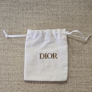 Dior White Drawstring Pouch